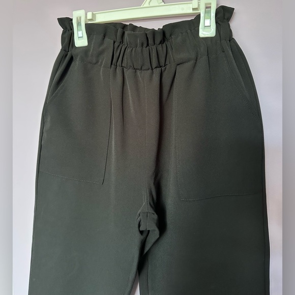 Black high waisted elastic dress pants - Picture 1 of 5